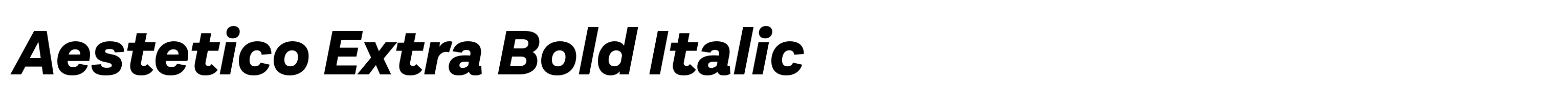 Aestetico Extra Bold Italic